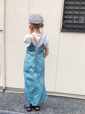 「Littlesuzie」｜「アイテム（帽子）」を使った、kinokonokoさん（レディース・153cm）の夏コーディネート