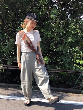 「Littlesuzie」｜「アイテム（アクセサリー）」を使った、kinokonokoさん（レディース・152cm）の夏コーディネート