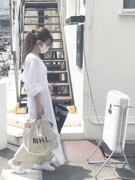 「MHL.」｜「アイテム（アクセサリー）」を使った、rei*さん（レディース・162cm）の夏コーディネート