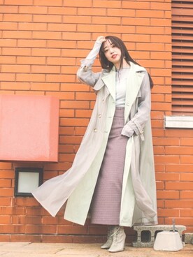「Ameri（アメリ）のアイテム」を使った、sakさん（レディース・152cm）の春コーディネート