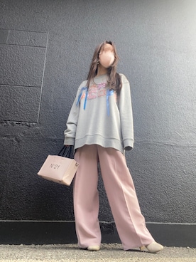 「MARC JACOBS（マークジェイコブス）のアイテム（スウェット）」を使った、sakさん（レディース・152cm）の春コーディネート