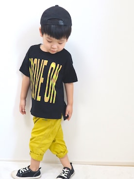 「kladskap（クレードスコープ）のアイテム（パンツ）」を使った、SOUさん（キッズ・100cm）の夏コーディネート