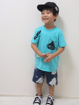 「ARCH & LINE（アーチアンドライン）のアイテム（帽子）」を使った、SOUさん（キッズ・100cm）の夏コーディネート