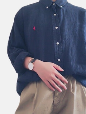 「Ralph Lauren」｜「アイテム（その他シューズ）」を使った、rkkさん（レディース・158cm）の夏コーディネート