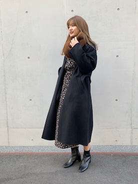 「URBAN RESEARCH（アーバンリサーチ）のアイテム（チェスターコート）」を使った、chihoさん（レディース・163cm）の冬コーディネート