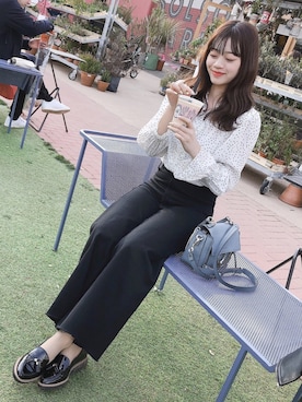 「DIANA」｜「アイテム（パンツ）」を使った、yukari inoueさん（レディース・162cm）の春コーディネート