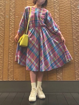 「MHL.（エムエイチエル）のMHL ALL STAR（スニーカー）」を使った、jari28さん（レディース・168cm）の夏コーディネート