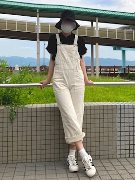 「ボーイッシュ、夏コーデ」｜「アイテム（オールインワン・サロペット）」を使った、jari28さん（レディース・168cm）の夏コーディネート