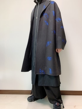 「LAD MUSICIAN（ラッドミュージシャン）のアイテム（チェスターコート）」を使った、Raiさん（メンズ・176cm）の春コーディネート