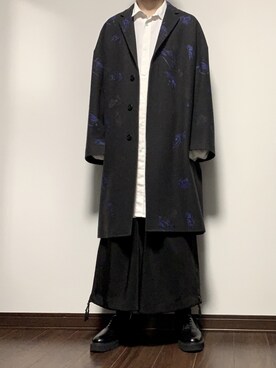 「LAD MUSICIAN（ラッドミュージシャン）のアイテム（チェスターコート）」を使った、Raiさん（メンズ・176cm）の冬コーディネート
