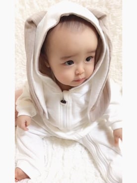「うさ耳」｜「アイテム（その他）」を使った、LUNONさん（キッズ・70cm）の秋コーディネート