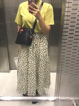 「YEVS（イーブス）のアイテム（スカート）」を使った、Sさん（レディース・173cm）の夏コーディネート