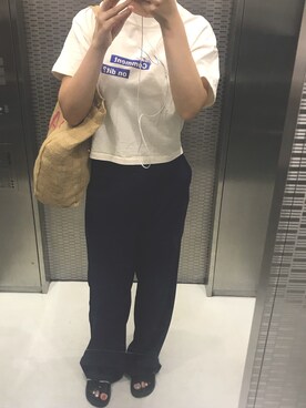 「mici（ミチ）のアイテム（トップス）」を使った、Sさん（レディース・173cm）の夏コーディネート