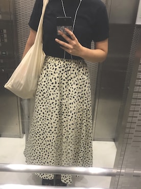 「YEVS（イーブス）のアイテム（スカート）」を使った、Sさん（レディース・173cm）の夏コーディネート