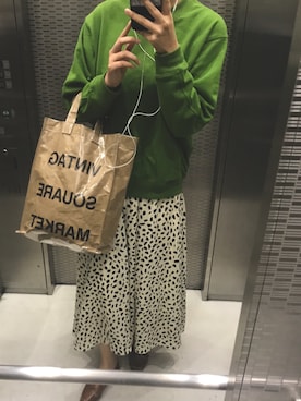 「YEVS（イーブス）のアイテム（スカート）」を使った、Sさん（レディース・173cm）の秋コーディネート
