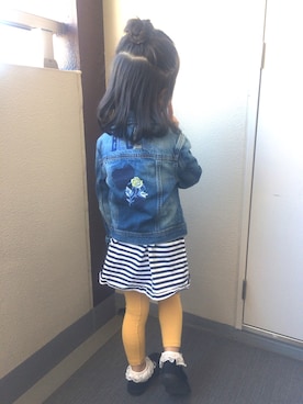 「MIKI HOUSE（ミキハウス）のアイテム（ワンピース）」を使った、wacoさん（キッズ・110cm）の春コーディネート