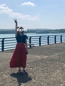 「海」｜「アイテム（その他トップス）」を使った、さん（レディース・156cm）の秋コーディネート