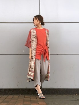 「summer」｜「アイテム（その他アウター）」を使った、OSMOSISアミュプラザ小倉店さん（レディース・169cm）の春コーディネート