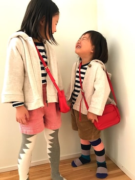 「CORVA（コルヴァ）のアイテム」を使った、ゆんさん（キッズ・100cm）の秋コーディネート