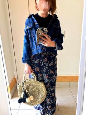 「URBAN RESEARCH ROSSO WOMEN（アーバンリサーチ　ロッソ）のアイテム（デニムジャケット）」を使った、ゆんさん（レディース・159cm）の春コーディネート