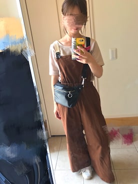 「TODAYFUL（トゥデイフル）のアイテム（サロペット/オーバーオール）」を使った、ゆんさん（レディース・159cm）の春コーディネート