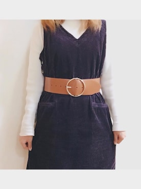 「おばあちゃんののアイテム（ワンピース/ドレス、パープル系）」を使った、ひなさん（レディース・150cm）の春コーディネート