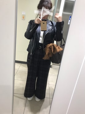 「UNIVERSAL LANGUAGE（ユニバーサルランゲージ）のアイテム」を使った、kotamonさん（レディース・155cm）の秋コーディネート