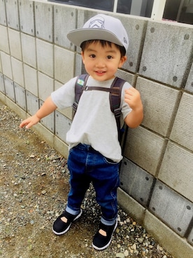 「2歳3ヶ月」｜「アイテム（バッグ）」を使った、toytoytoyさん（キッズ・90cm）の夏コーディネート