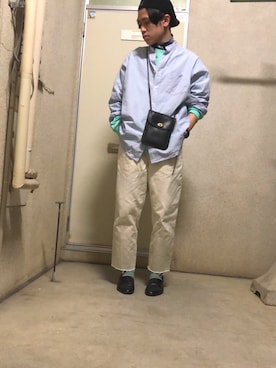 「Right-on（ライトオン）のアイテム（チノパンツ）」を使った、きのこさんさん（メンズ・167cm）の春コーディネート