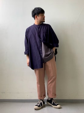 「Graphpaper（グラフペーパー）のアイテム」を使った、Tatsuki Satoさん（メンズ・163cm）の春コーディネート