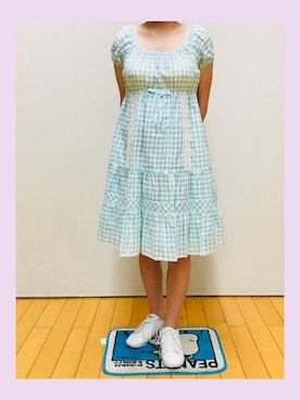 「かわいく」｜Emi Firstさん（レディース・153cm）の春コーディネート
