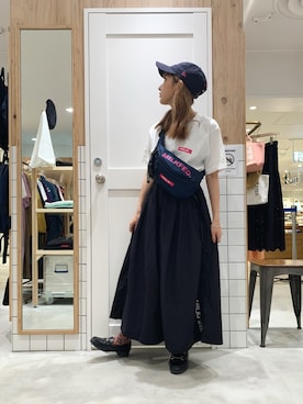 小南知世さん(レディース・153cm)の夏コーディネート