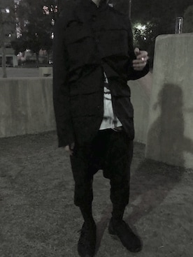「BLACK COMME des GARÇONS」｜「アイテム（ジャケット/アウター）」を使った、ささみさん（メンズ・168cm）の春コーディネート
