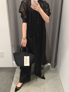 「Ameri（アメリ）のアイテム（パンツ）」を使った、坂田 円香 Sakata Madokaさん（レディース・162cm）の春コーディネート