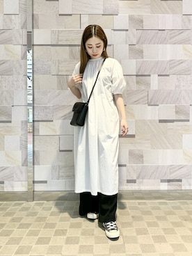 「CLANE（クラネ）のアイテム（ワンピース/ドレス）」を使った、坂田 円香 Sakata Madokaさん（レディース・162cm）の夏コーディネート