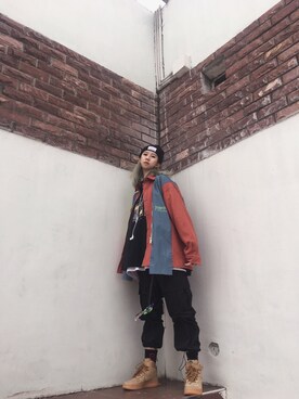 「TAKASHIKONDO cilandsia（タカシコンドウ チランドシア）のアイテム」を使った、一隻廢仔さん（レディース・168cm）の冬コーディネート