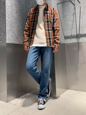 「koe（コエ）のアイテム（ブルゾン）」を使った、㋙㋓さん（メンズ・182cm）の秋コーディネート