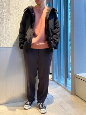 「koe（コエ）のアイテム（ジャケット/アウター）」を使った、㋙㋓さん（メンズ・182cm）の冬コーディネート