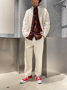 「koe（コエ）のアイテム（ブルゾン）」を使った、㋙㋓さん（メンズ・182cm）の冬コーディネート