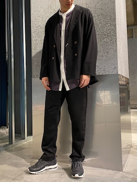 「koe（コエ）のアイテム（ジャケット/アウター）」を使った、㋙㋓さん（メンズ・182cm）の冬コーディネート