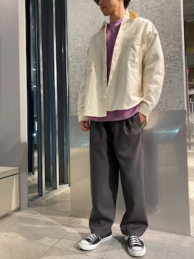 「koe（コエ）のアイテム（ブルゾン）」を使った、㋙㋓さん（メンズ・182cm）の冬コーディネート