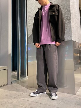 「koe（コエ）のアイテム（ブルゾン）」を使った、㋙㋓さん（メンズ・182cm）の冬コーディネート