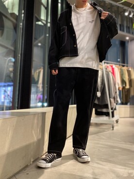 「koe（コエ）のアイテム（ブルゾン）」を使った、㋙㋓さん（メンズ・182cm）の冬コーディネート
