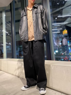 「koe（コエ）のアイテム（ブルゾン）」を使った、㋙㋓さん（メンズ・182cm）の春コーディネート