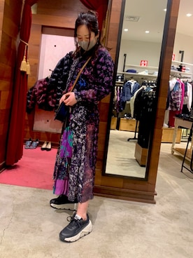 友加里さん（レディース・158cm）の冬コーディネート