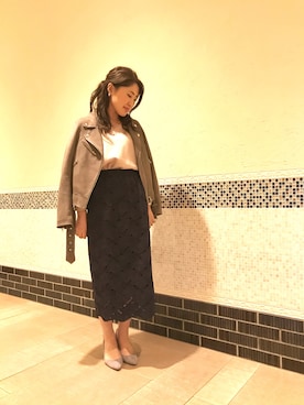 「ヌバック」｜ROSSO池袋店さん（レディース・157cm）の春コーディネート