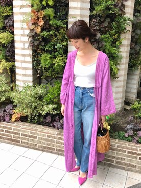 「sara mallika（サラ マリカ）のアイテム（ジャケット/アウター）」を使った、ROSSO池袋店さん（レディース・157cm）の春コーディネート