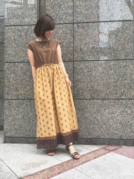「URBAN RESEARCH ROSSO WOMEN（アーバンリサーチ　ロッソ）のアイテム（サンダル）」を使った、ROSSO池袋店さん（レディース・157cm）の夏コーディネート