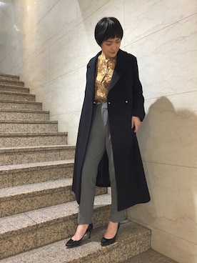 「URBAN RESEARCH ROSSO WOMEN（アーバンリサーチ　ロッソ）のアイテム（その他アウター）」を使った、ROSSO池袋店さん（レディース・163cm）の冬コーディネート