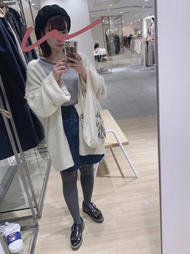 「TODAY'S SPECIAL（トゥデイズスペシャル）のMARCHE BAG/マルシェバッグ（エコバッグ/サブバッグ）」を使った、Sさん（レディース・152cm）の秋コーディネート